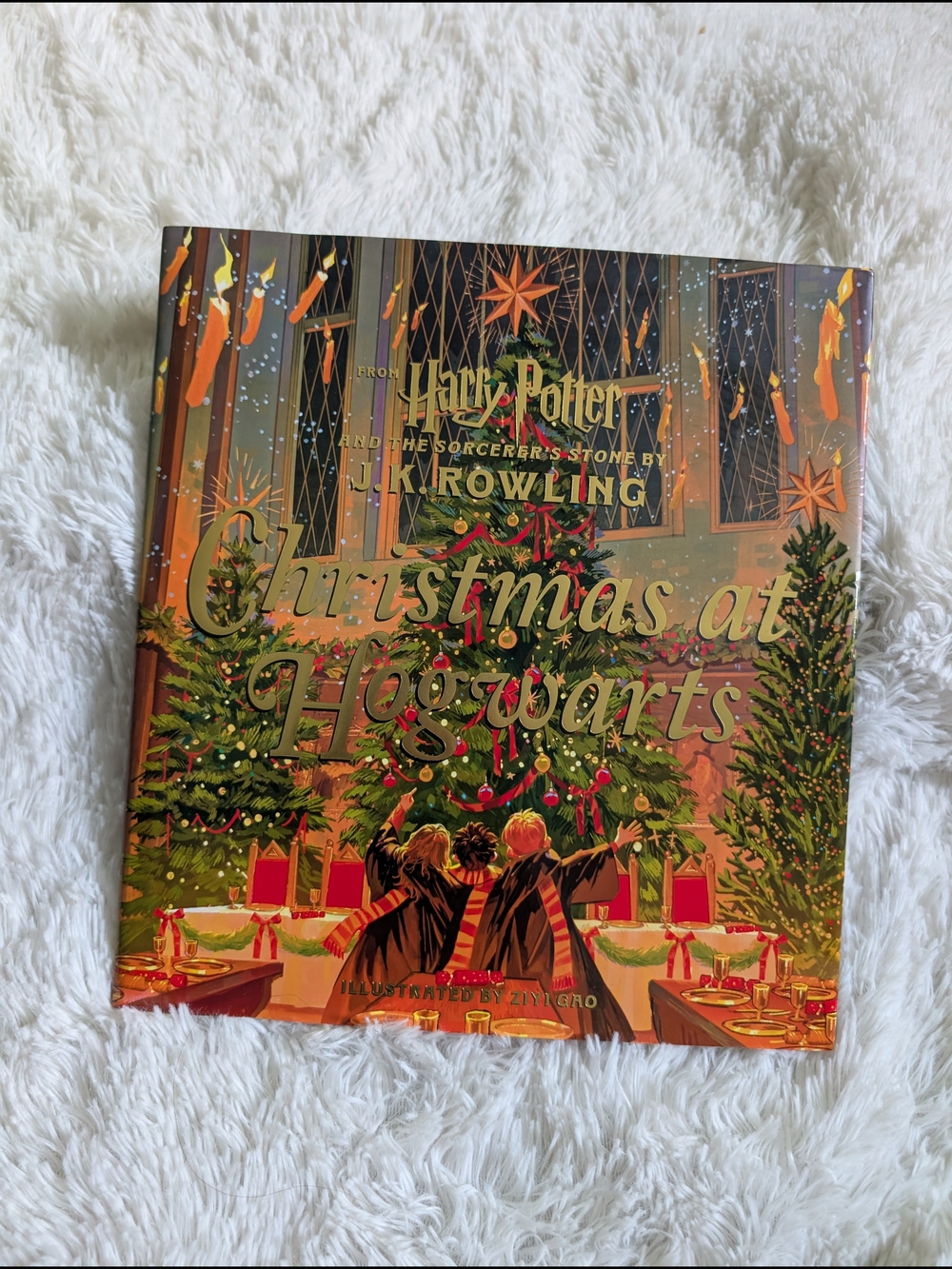 Harry Potter Christmas at Hogwarts Illustrated Hardcover Book